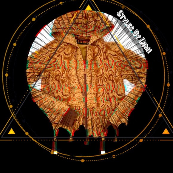 L.A.M.B Snakeskin Pattern Sweater/Hoodie - Picture 1 of 6